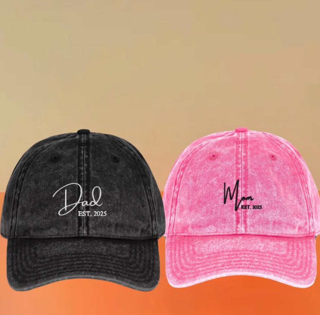 Personalized Dad and Mom Vintage Hat/custom Daddy and Mummy Matching ...