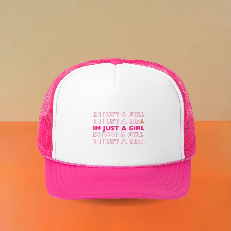 Trucker hat for women funny im just a girl funny hat sayings girls trip