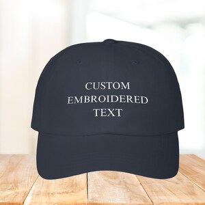 Custom Embroidered Text Hat, Personalized Cap with Name and Logo, Unisex Baseball Cap, Adjustable Hat, Custom Text Hat