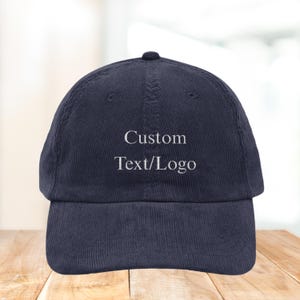 Personalized Corduroy Embroidered Hat, Corduroy Hat, Custom Text,Personalized Cap, Vintage Baseball Hat,Gift For New Dad Mom, Gift For Bride