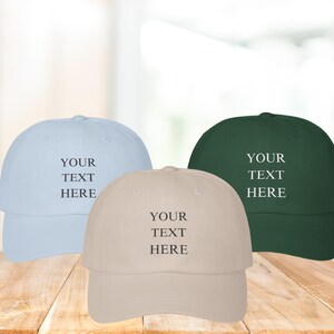 Custom Your Text Hat, Custom Text Hat, Personalized Baseball Cap, Unisex Dad Hat