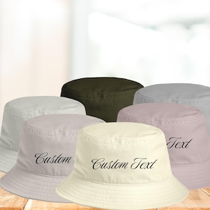 Personalized Bridal Bucket Hat, Bride and Bridesmaid Bucket Hats, Bachelorette Party Favour, Custom Name Hat, Gift for Bride, Bridesmaids