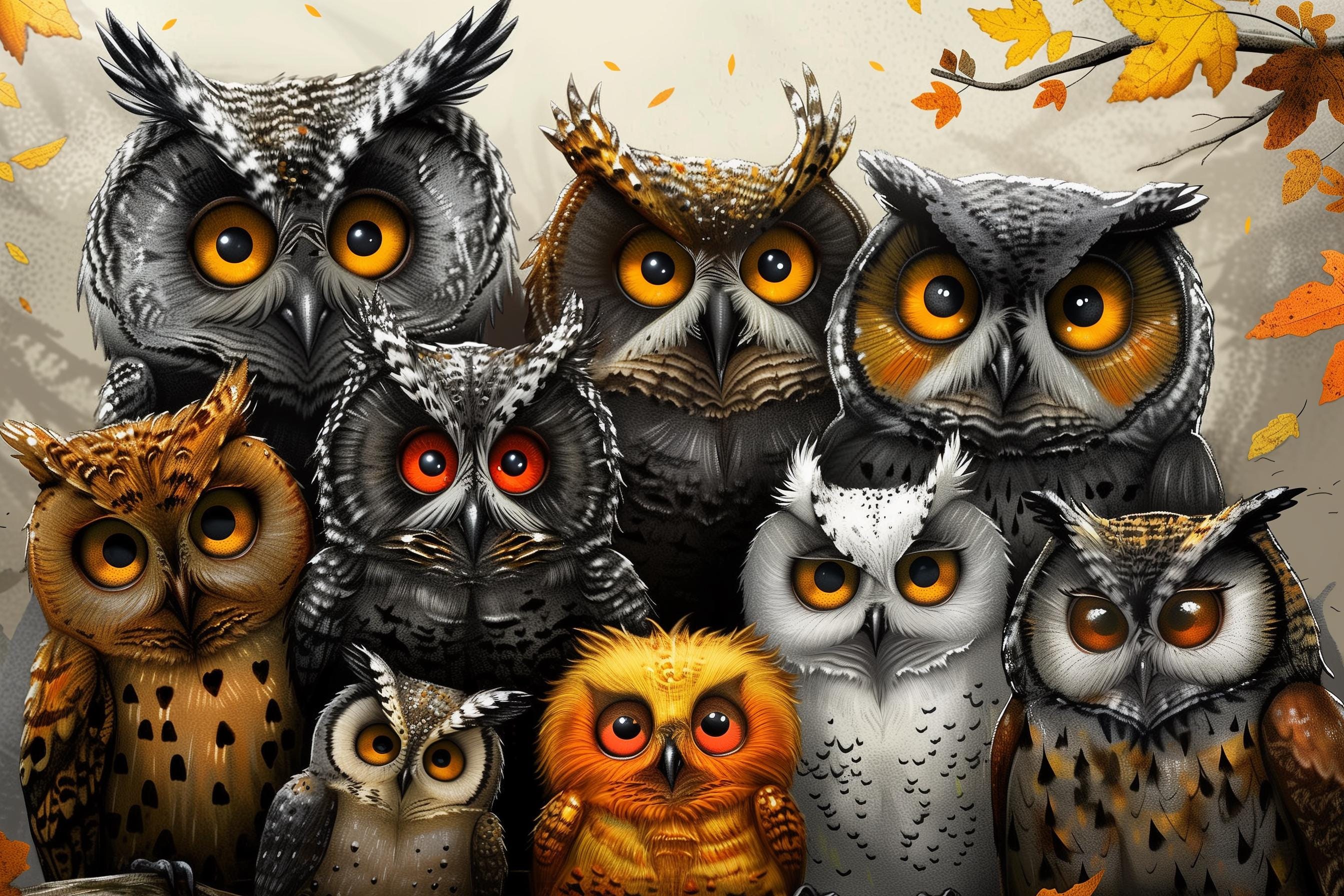 Woodland Owls Jigsaw Puzzle | Colorful Art Detail, Adult Challenge (110-1014 Pieces)