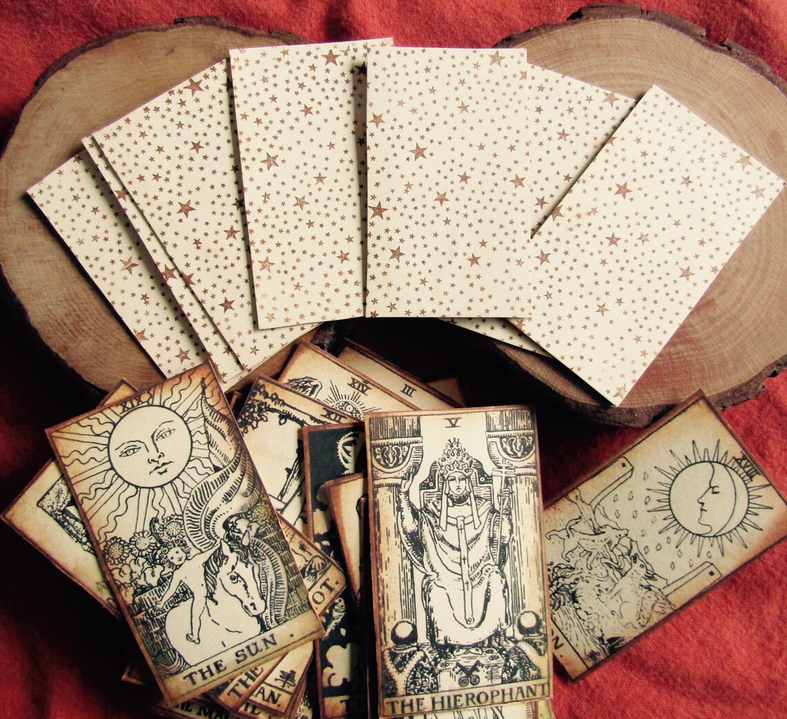 SMALL SIZE Pocket Tarot Card Deck 22 card Major Arcana Etsy