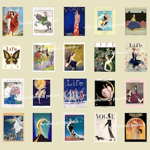 PRINTABLES Instant Download ~ 20 Vintage Magazine Covers v3 ~ voor Junk Journals papier Arts Decoupage Tags Scrapbook Pages Notebook Cards
