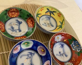 Vintage Kutani Japan ceramic sauce bowls - 4