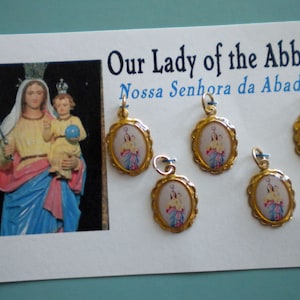 Mini Our Lady of the Abbey (Nossa Senhora da Abadia) medals from Brazil