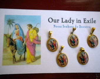 JYC  Mini Our Lady in Exile Nossa Senhora do Desterro medals pendants charms from Brasil - Holy Family
