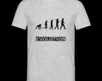 Design unique illustrant l'évolution de l'homme, ce T-shirt est bien plus qu'un simple vêtement, c'est une déclaration envers le progrès.