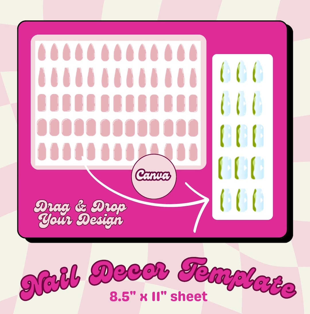 Nail Template Nail Template Canva Nail Template Nail Art Template