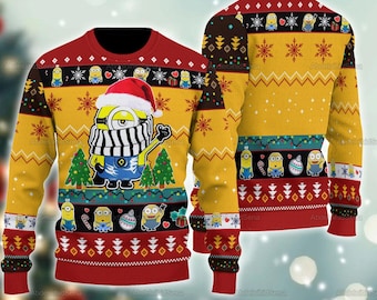 Minions Ugly Sweater, Minions Christmas Ugly Sweater, Minions Merry Christmas, Minions Sweatshirt, Holiday Sweater