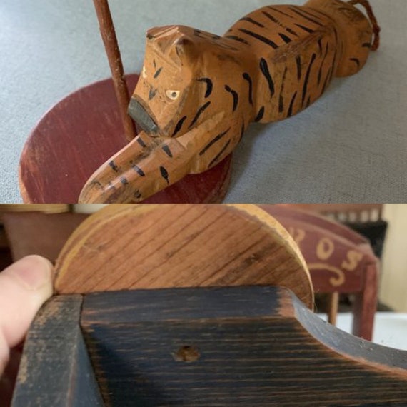 Wolf Creek Bros. Folk Art Hand Carved Circus Set 1989 17 Pieces