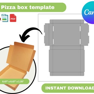Pizza Box Label, Pizza Box SVG Template, Cookie Box Template, Pizza Party Favor Box, Printable Pizza Theme Template, Party Decor