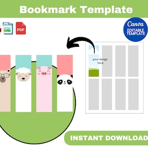 Bookmark template, Bookmark Template SVG, Bookmark Label Tags, Bookmark Canva Template, Bookmark Svg DIY bookmark, instant download