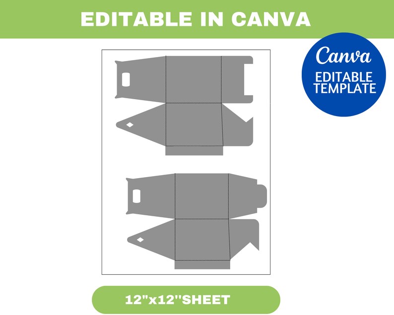 Gable Box Template, Gable Box SVG, Gift Box Svg, Party Favor Box ...
