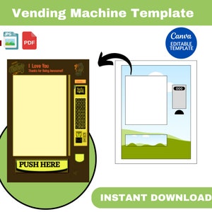 vending machine template, vending machine SVG, vending machine, Vending Business Canva Template, Diy Vending Machine, canva template,