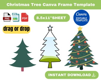 Christmas tree, canva frame template christmas tree ,canva frame template, christmas Tree Template, christmas Tree SVG, christmas tree Frame