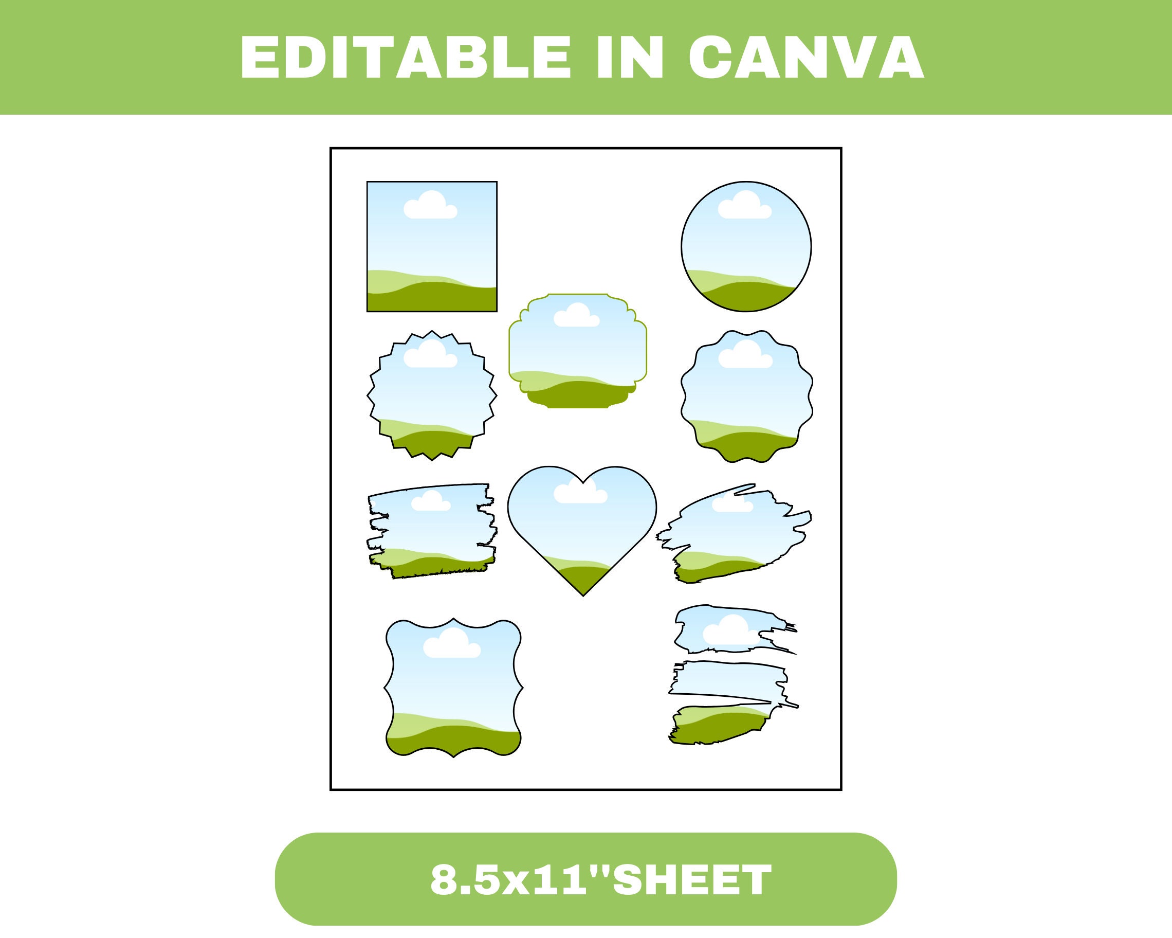 Customizable Program Frames Canva Frames Templates, Canva Frames Templates Bundle SVG, Photo Frames ...