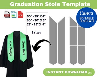 Graduation Stole Template, Custom graduation stole Svg, Custom grad stole sash, Graduation Stole Sublimation Templates, Graduation sash grad