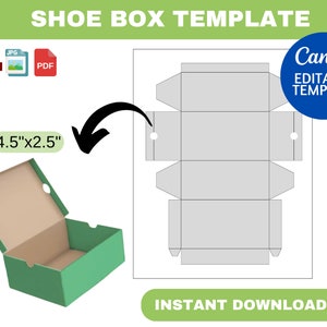 Shoe Box Template, Sneaker Box Template, Custom shoe box, Shoe box label svg, Shoe box svg, Party Favors box, Box Svg