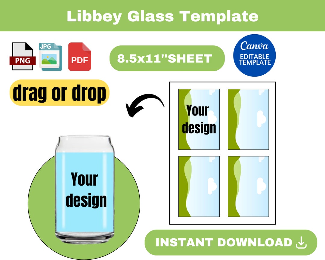 Libbey Glass Template Libbey Glass Template Svg Libbey Can Glass