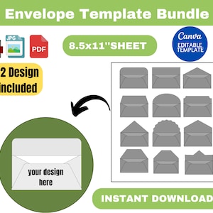 Envelope Template bundle, money envelope blank template, wedding gift envelope, Envelope SVG Templates, instant download