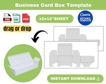 Business card box template, business card box SVG, business card box, Business Card Holder,  Business Card Dispenser, Box Template,