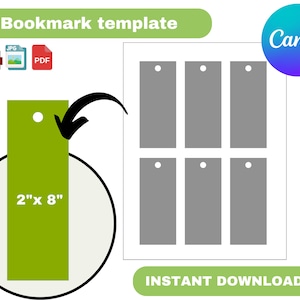 Editable Bookmark Template Svg, Bookmark label tags, Bookmark printable, bookmark clipart, Bookmark Template for Canva, Digital Download