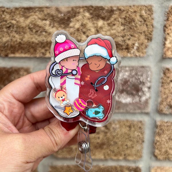 Christmas Baby Badge Reel, NICU Nurse Gift