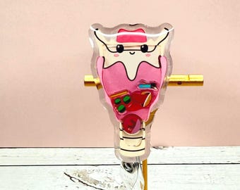 Anatomical Throat Shaker Badge Reel – Medical ID Holder