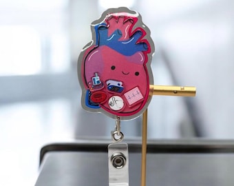 Bobine d'insigne Shaker : coeur anatomique, cardiologie, infirmière cardiaque