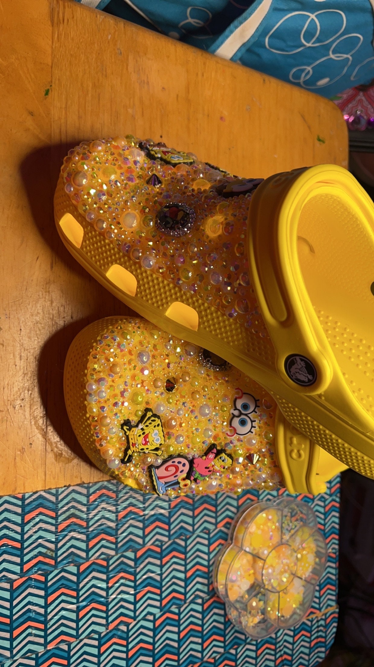 custom spongebob crocs