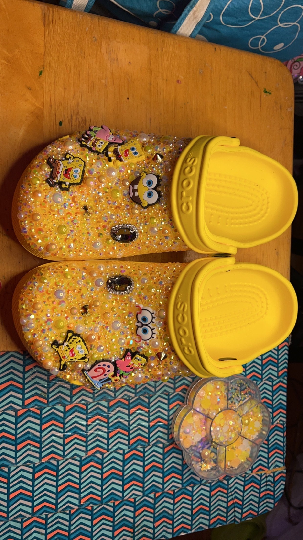 custom spongebob crocs