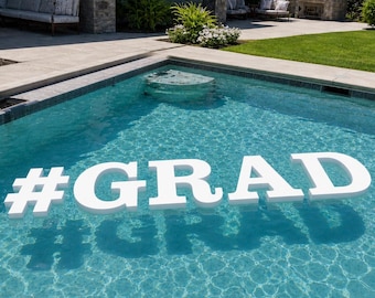 Custom Floating Pool Letters – Graduation Party Decor, Class of 2026 Sign, 1.5" Thick Foam