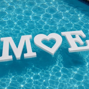 Custom Floating Pool Letters: 1.5" Thick Foam Party Decor