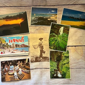 VTG Lot 8 Hawaii Souvenir Postkarten John Wagner Strände