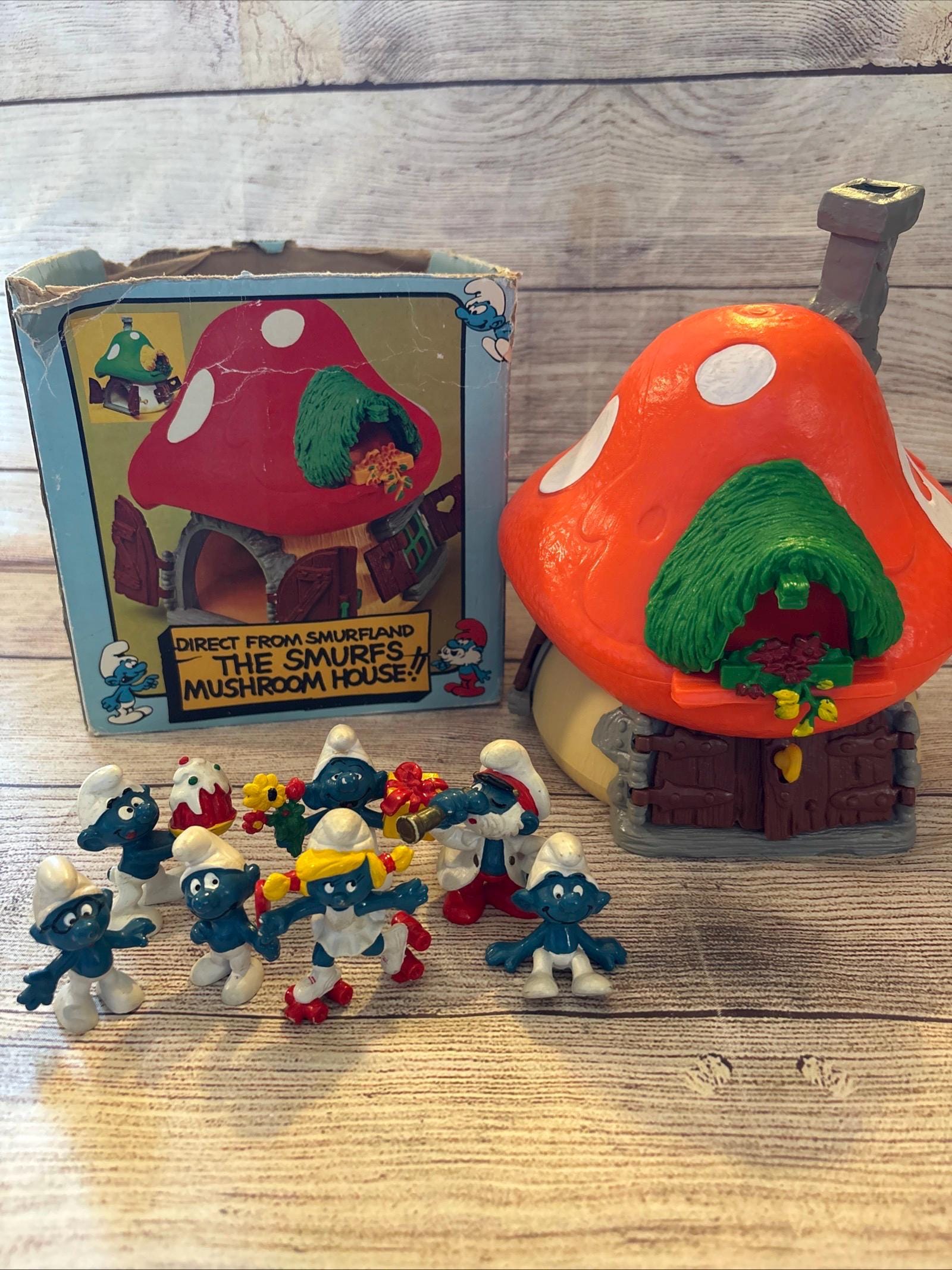 Vintage Smurf House - Etsy