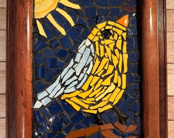 Handmade mosaic art: Birdy