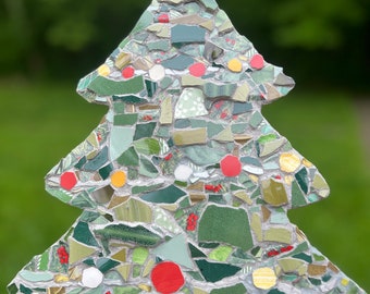 Handmade Mosaic Art- a tree for the holiday