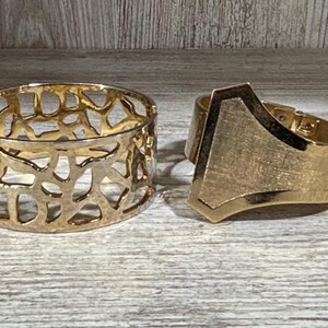 Bracelet Lot Bangle Cuff Set of 4 Gold Tone Enamel Colors Filagree Rhinestone  Matte Texture Hinge Clamper Style Wide Chunky