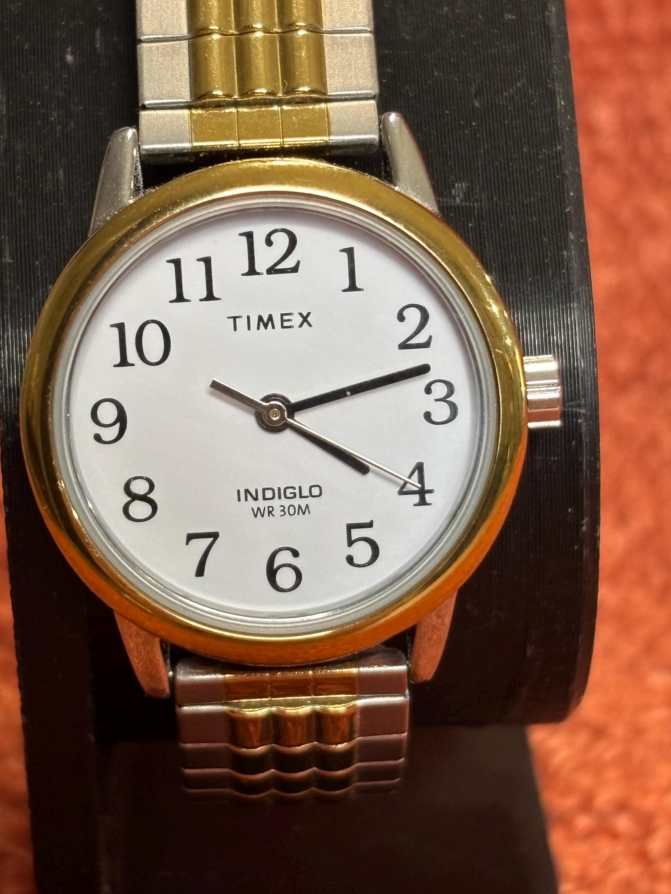 Classic Analog Watch Elegant Minimal Chic Leather Strap Indiglo Light Up Timex Indiglo Ladies Watch - Etsy main image 3