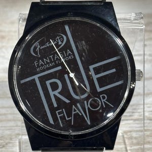 Tobacco True Flavor Fantasia Watch Promotional Advertisement Black Silicone Band Large Dial Company Promotion Stainless Steel Quartz Smoking