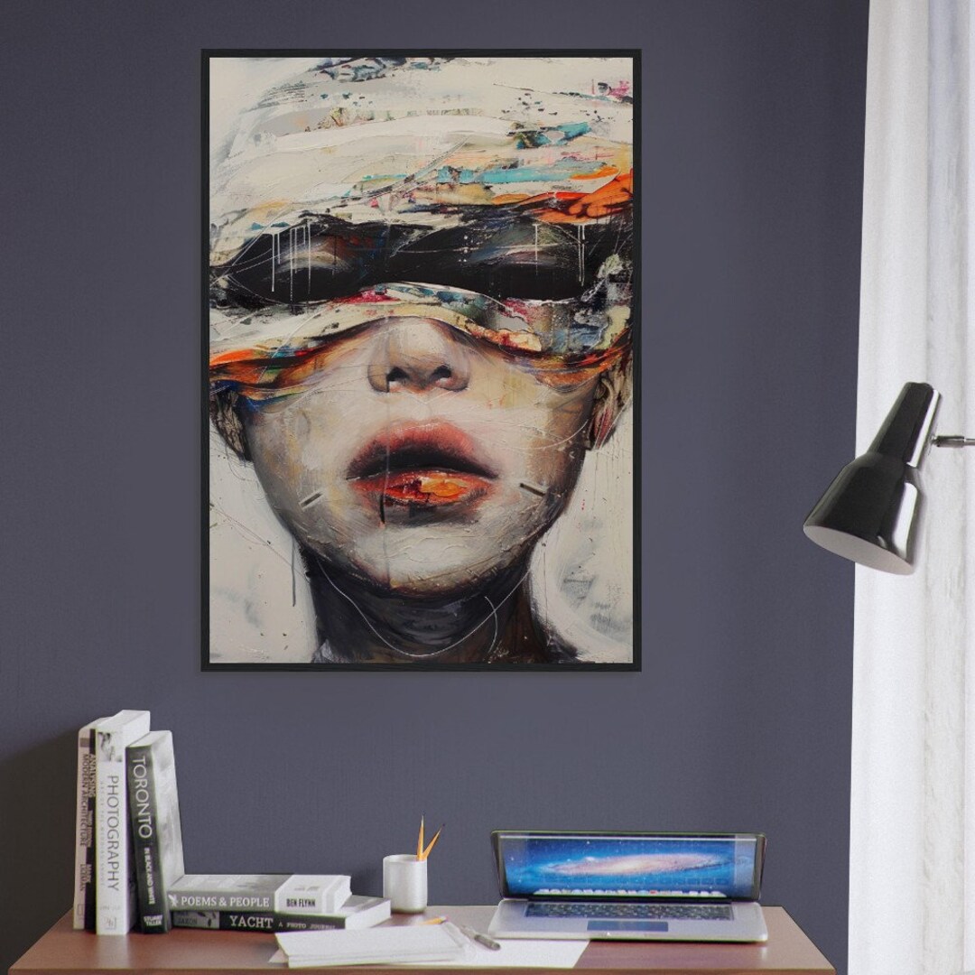 Abstract Elegance Framed Artwork Modern Wall Decor Contemporary Art ...