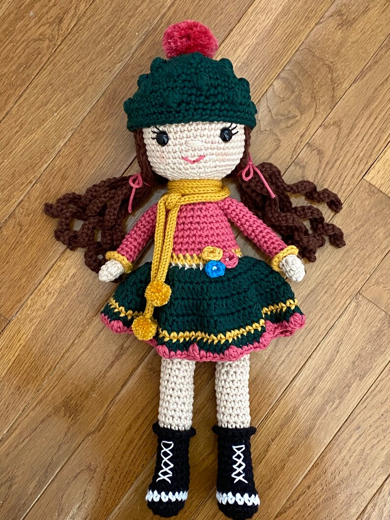 Handmade Crochet Doll, 16 inches tall, Amigurumi Doll image 2