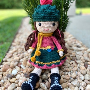 Handmade Crochet Doll, 16 inches tall, Amigurumi Doll image 1