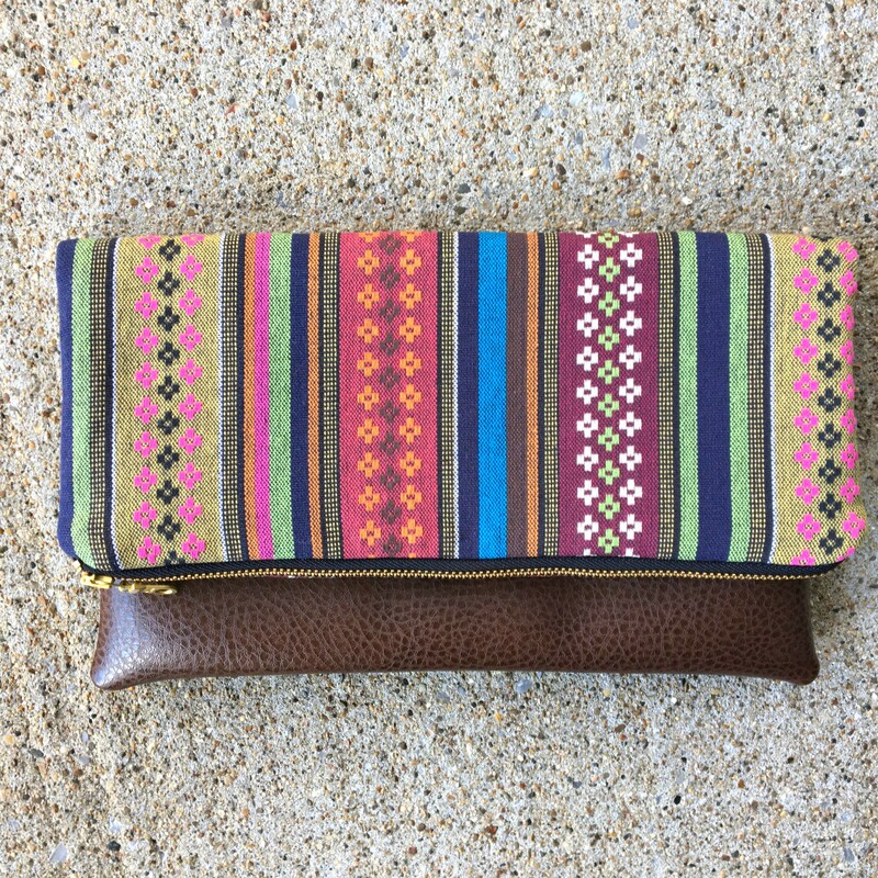 SMALL CANVAS CLUTCH TRIBAL THEORY