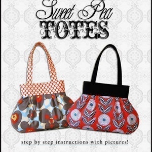 Pleated Handbag ebook PDF Sewing Pattern / Sweet Pea Totes