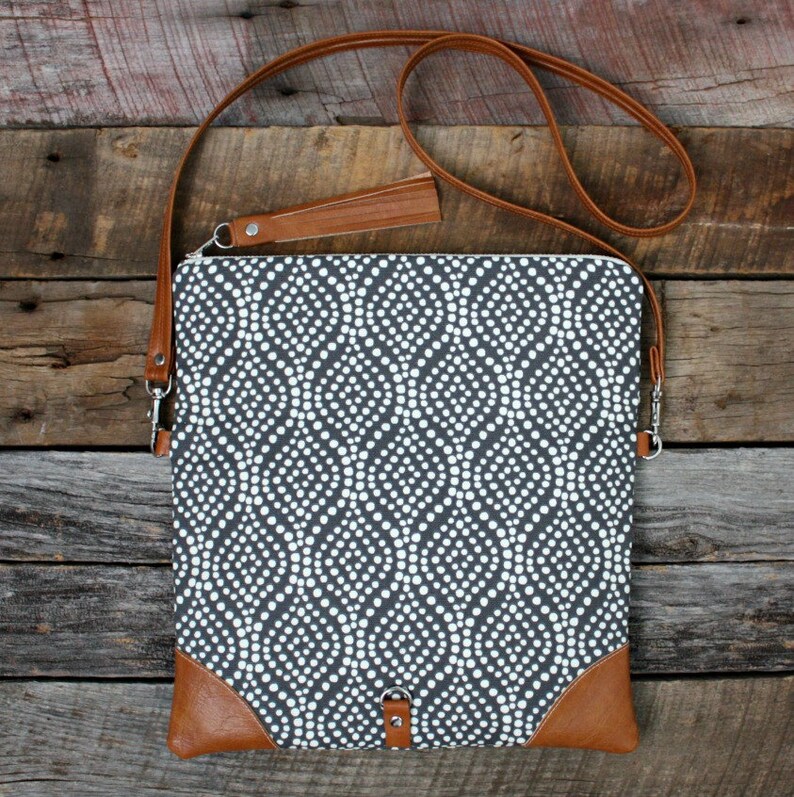Gray Foldover Handbag Clutch / Kindle Case Etsy