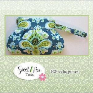 Patrón de costura en formato PDF del bolso de mano Zip & Go WRISTLET / Bolsos Sweet Pea