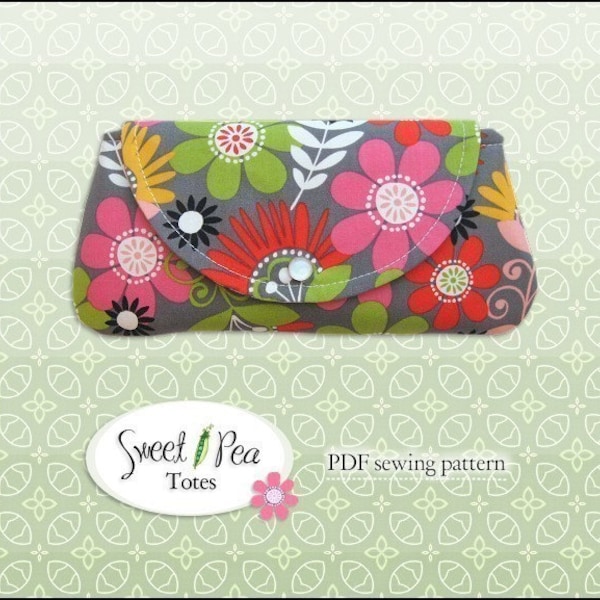Easy Snap Clutch  ebook  PDF Sewing Pattern / Sweet Pea Totes